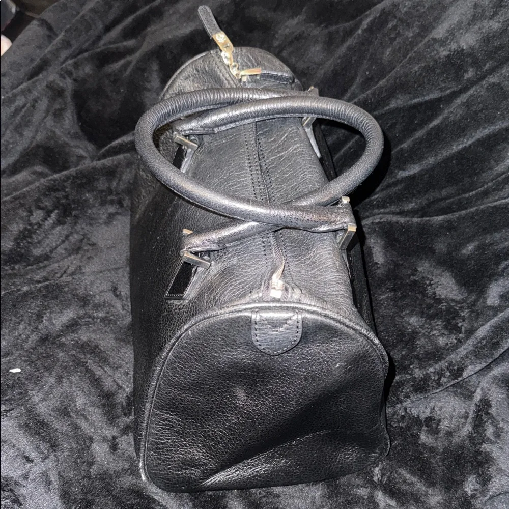 Brooks Brothers Black Pebbled Leather Satchel - Picture 4 of 12